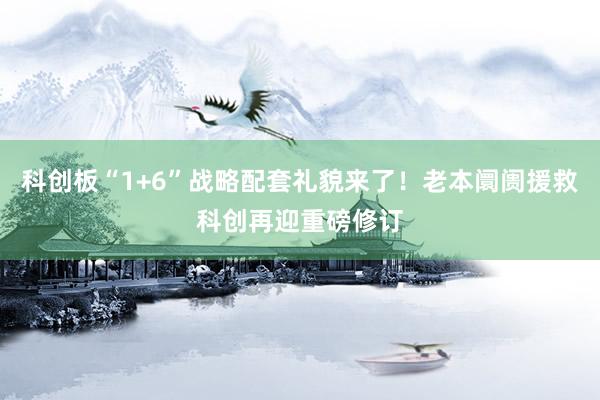 科创板“1+6”战略配套礼貌来了！老本阛阓援救科创再迎重磅修订