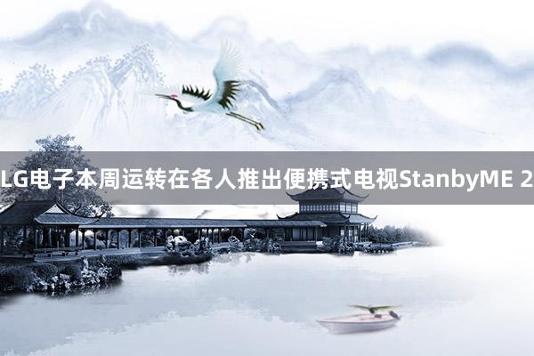 LG电子本周运转在各人推出便携式电视StanbyME 2