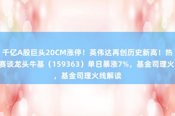 千亿A股巨头20CM涨停!英伟达再创历史新高!热点ETF赛谈龙头牛基(159363)单日暴涨7%,基金司理火线解读