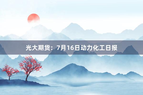 光大期货:7月16日动力化工日报