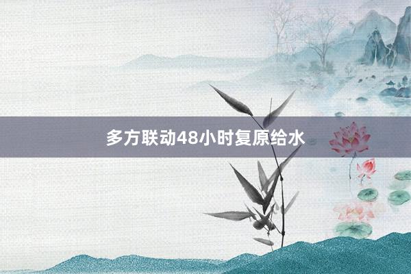 多方联动48小时复原给水