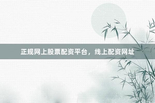 正规网上股票配资平台，线上配资网址