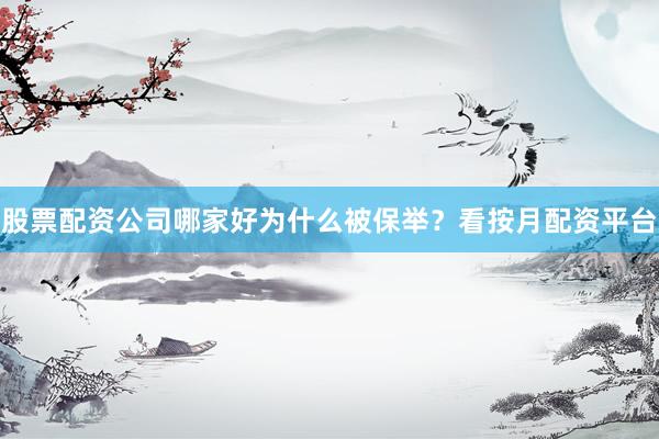 股票配资公司哪家好为什么被保举？看按月配资平台