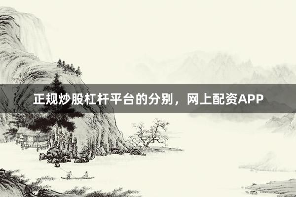 正规炒股杠杆平台的分别，网上配资APP