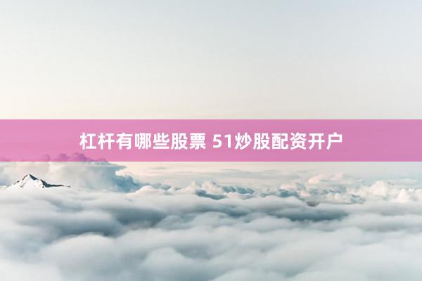 杠杆有哪些股票 51炒股配资开户