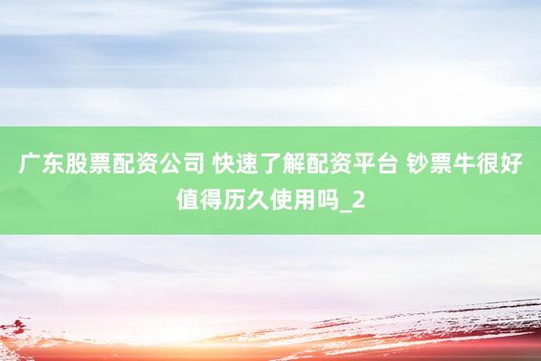 广东股票配资公司 快速了解配资平台 钞票牛很好值得历久使用吗_2